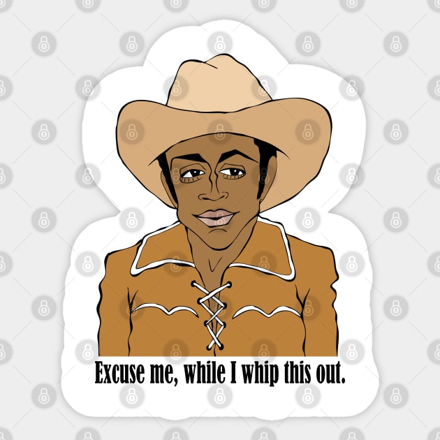 CLEAVON LITTLE BLAZING SADDLES FAN ART!! Sticker by cartoonistguy